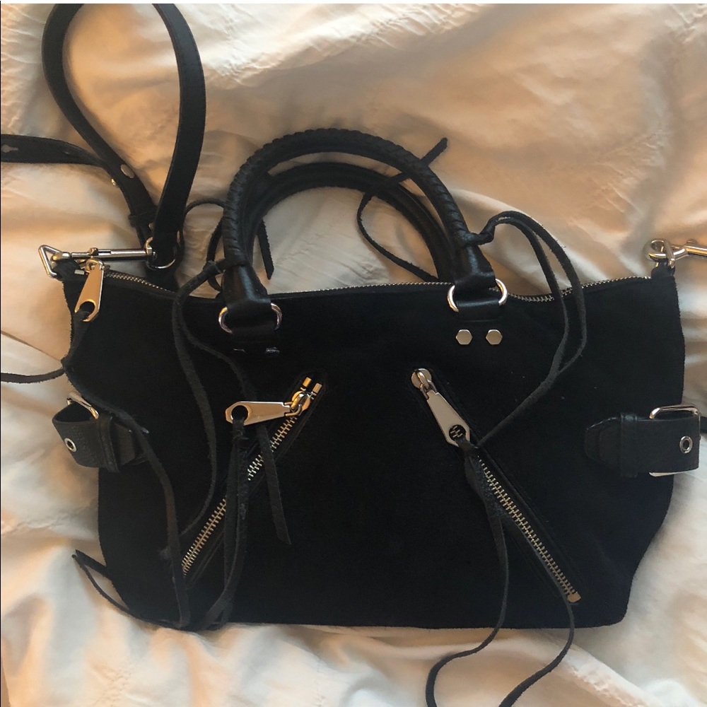 Rebecca Minkoff Suede Moto Tote Satchel